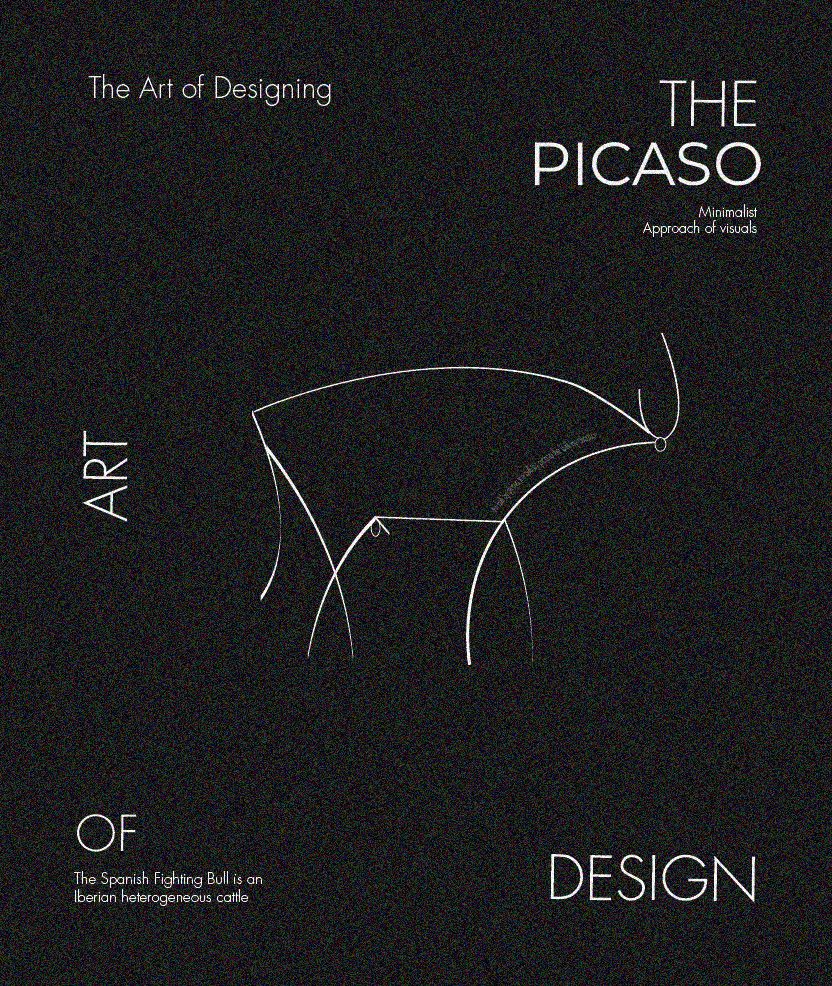 The Picasso - minimalist line-art poster inspired by the Spanish Fighting Bull