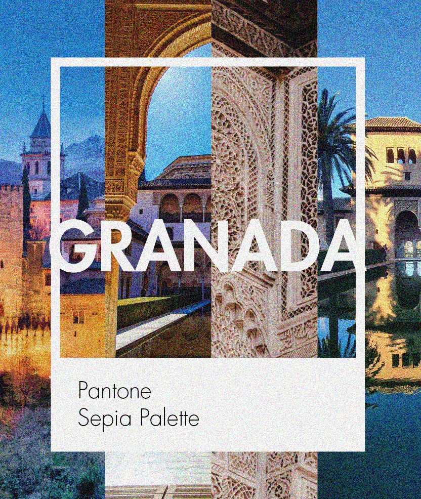 Granada - Pantone sepia palette poster