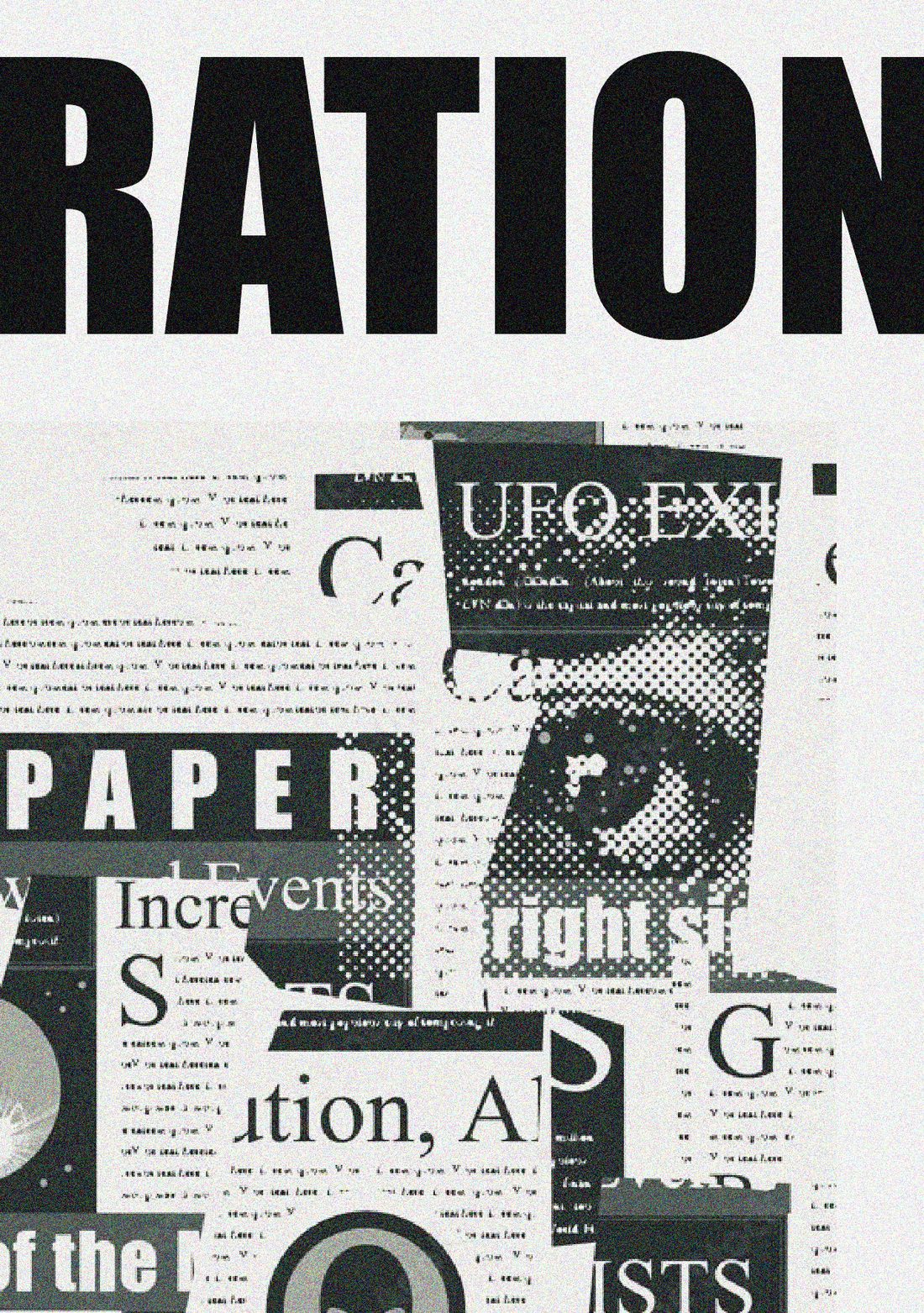 Ration - mixed-media collage poster